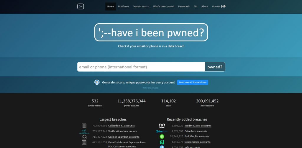 Have I Been Pwned